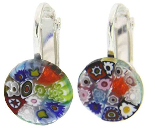 Murano Millefiori Ohrclips - Mehrfarbig