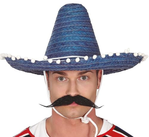 FIESTAS GUIRCA Sombrero Mejicano 45cm Azul - Sombreros, Gorros, Cascos y Diademas