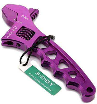 SUNDELY® Aluminum Anodized Adjustable Wrench Spanner Fitting Tool Straight Flat Jaw Locking AN3-3AN -4AN -6AN -8AN -10AN -12AN (Purple)
