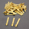 100 Stück Flachstecker Flachsteckhülsen Kabelschuh unisoliert blank Flachstecker 2,8mm lang