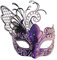 Maskerade-Maske für Frauen Venezianische Maske/Halloween/Party/Ball Prom/Karneval/Hochzeit/Wanddekoration (Rosa/Lila Schmetterling)