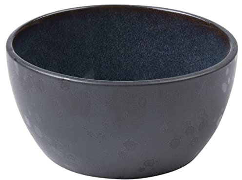 BITZ Schüssel, Schale, Snackschale, Schälchen aus Steingut, 10 cm im Durchmesser, Schwarz/Dunkelblau