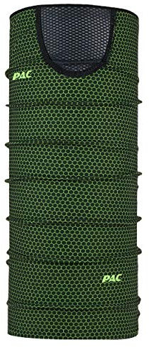 P.A.C. Mesh Mask Celltech Neon Green Multifunktionstuch - Mikrofaser Schlauchtuch, Unisex, 10 Anwendungsmöglichkeiten