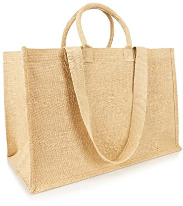 Jute statt Plastik Original | JB1415XL | Jutetasche extra groß | Einkaufstasche Jutebeutel | Fair & Nachhaltig | Shopping Einkauf | 3er Set