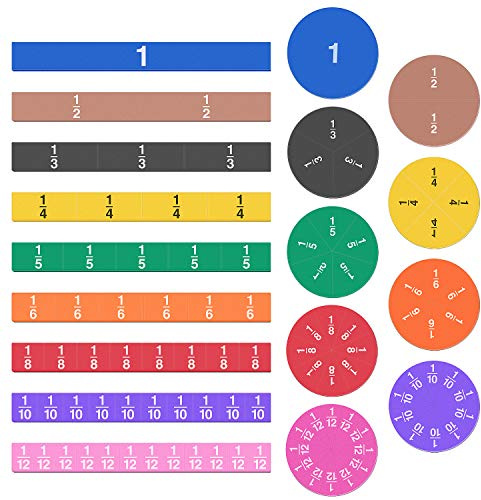 Meetory 102 Stück Magnetic Fraction Tiles und Bruchrechenkreise, Bruchrechenteile Math Manipulatives, Rechnen Lernen, Math Manipulatives for School Einschulungsgeschenke Erwachsene, Männer und Frauen