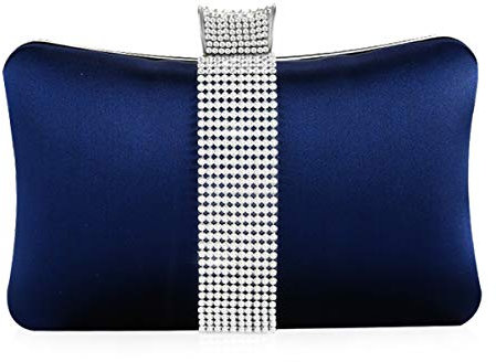 NICOLE&DORIS Damen Handtaschen Clutch Designer Umhängetasche Kleine Glitter Schultertasche für Hochzeit Freizeit Party Blau