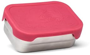 ergobag Edelstahl Brotdosen Set 2er Set mit Snack-Box Edelstahl & Silikon-Deckel BPA-frei Spülmaschinenfest Prinzessin - Pink