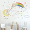 Runtoo Wandtattoo Elefant Baby Wandsticker Regenbogen Wandaufkleber Mond und Sterne Kinderzimmer Babyzimmer Schlafzimmer