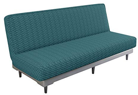 XJHKG Sofabezug Ohne Armlehnen, 3 Sitzer Antirutsch Schlafsofa Couch überzug Clic Clac Bettcouch Couch Sofa Hussen (Türkis)