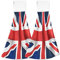 YVONAU UK England Flagge Union Jack Hängende Handtücher 2er Pack für Küche Badezimmer weich saugfähig KorallenFleece Krawatte Handtuch dicke Mikrofaser Geschirrtuch Waschlappen Waschlappen