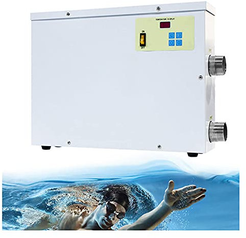 Weehomy 3KW~18KW Electric Automatic Electric Swimming Pool Thermostat Heater Pump SPA Heater Water Heater Temperature Controller Used in Swimming Pool,Underground Small Pool&Bathtub (220V, 18KW)