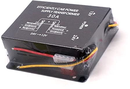 Sound Way Convertitore cc dc auto 30A 24v a 12v, Trasformatore di Tensione Auto Camion Camper, Adattatore step-down 360W