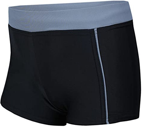 Aquarti Badehose Jungen mit Kordelzug – Schwimmhose Jungen Kinder, Badehosen für Jungen Sportlich & Schnell Trocknend, Farbe: 024 Schwarz/Grau, Größe: 122