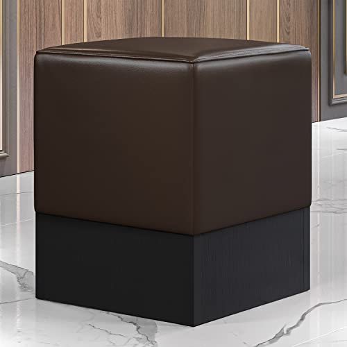 GGMMÖBEL CUBO | Bistro Sitzwürfel | Braun | Leder | Sitzhöhe: 48 cm | Leder Dicke: 1,1mm | Schaumstoffdichte: 35Rg | Schaumstoffdicke: 6cm | Quadratisch
