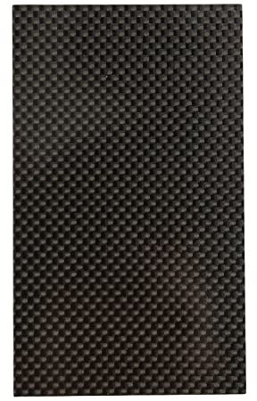Hoja de Fibra de Carbono 3K, Placa de Fibra de Carbono de Alta Resistencia Y Dureza Placa de Fibra de Carbono de Superficie Brillante para Procesar Juguetes Modelo de Aviones(75x125x0.5mm)