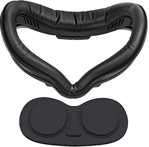 SUPERUS Face Cover Pad & Lens Cover Compatible with Oculus/Meta Quest 2 Accessories (Black)