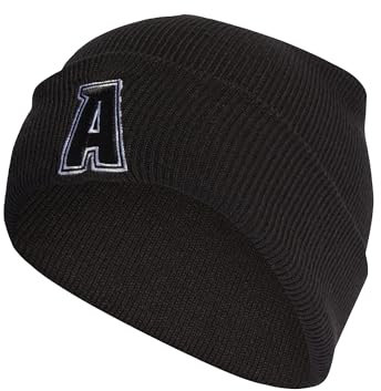 adidas Unisex 2-Color Logo Beanie, Black/White, XS