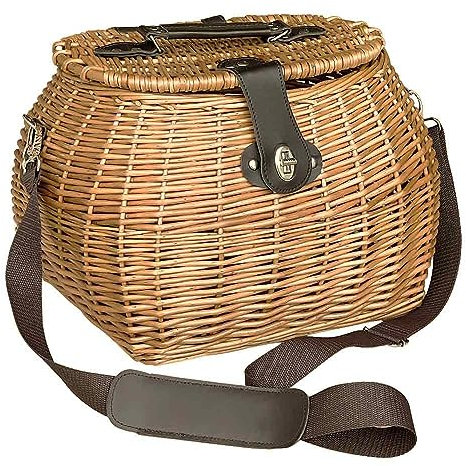 Cesto funghi cestino in vimini con tracolla cm 32 x 27 x h 26 lux