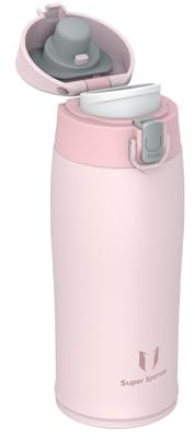 Super Sparrow Gourde Isotherme - INOX Bouteille Isotherme - 350ml - Mug Isotherme Étanche - Gourde Enfant sans BPA - Comprend 2 Couvercles avec Paille et Couvercle Sport