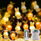 GEEKEO 3M 30er LED Osterdeko Lichterkette, Ostern Lichterkette Batterie Timer- Hasen-Karotten Micro Lichterkette mit 8 Modi, Lichterkette Innen Batteriebetrieb für Tischdeko Ostern,Balkon,Garten
