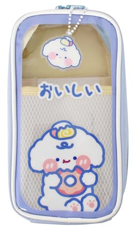 emperoch Kawaii Federmäppchen, Mäppchen Mädchen Große Kapazität, Bleistift-Aufbewahrungstasche Briefpapier-Box, Mäppchen Aesthetic Kawaii Schulsachen - Blau