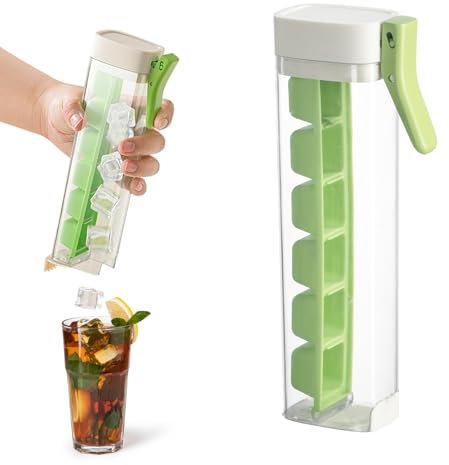 EiswüRfelform,DrüCken Sie mit Einer Hand Auf Die Eisschale Einfach Herausschiebbar und Herausnehmbar EiswüRfel Ice Cube Tray EiswüRfelformen EiswüRfelbehäLter mit Deckel Ice Tray