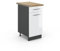 Vicco Küchenunterschrank Fame-Line, Weiß Hochglanz/Anthrazit, 40 cm, AP Eiche