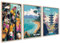 ag.art deco Asien Travel Poster Set | 3 x 30x40cm | Bangkok Sri Lanka Japan Vintage Illustration Wandbild für Badezimmer Wohnzimmer | ohne Rahmen