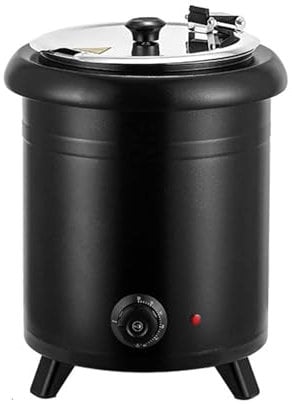 10 L Large Capacity Soup Kettle Warmer, with Stainless Steel Hinged Lid Commercial Restaurant Soup Warmer Pot, for Restaurant and Big Family(Color:B)
