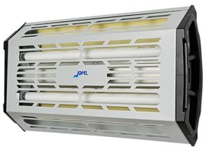 Jofel – AJ70000, Exterminador de insectos mediante láminas adhesivas, de 2 tubos de luz LED UV, para atraer insectos, potencia: 2x15 W (2 tubos)