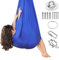 tylxayoxa Aerial Yoga Hängematte Set, Aerial Yoga Swing Air Fliegen, Nestschaukel, Yoga-Schaukel Hammock Swing 200 Kg Max. Tragfähigkeit Mit Beschläge, Anti-Gravity-Übungen(Blue,280x100CM/110x39in)