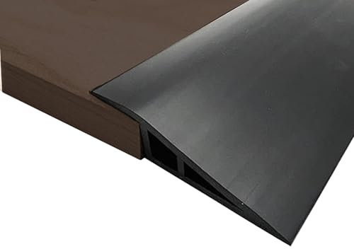 2M×5CM Self Adhesive Door Floor Transition Strip,Door Floor Threshold Transition Strip,Self Adhesive Carpet Trim Strip for Tile,Wood,Doorways Carpet Floor Tile,Carpet Threshold Transition(Black,10mm)