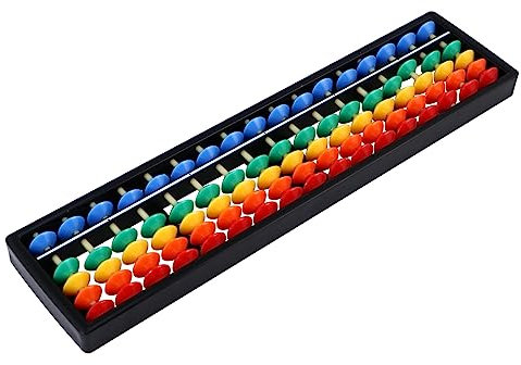 GARVALON Farbiger Kunststoff-abakus Für Zählen Und Arithmetik 17-stelliger Rechenabakus Als Lernspielzeug Für Kinder Und Buchhalter