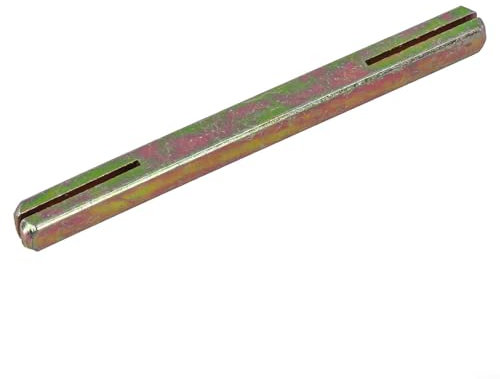 Zilimontt Square Spindle, Galvanised Door Window Handle Iron Pin, 85-130mm Adjustable Length, Notched Sides, for Window and Door Handle Spindle Bars(105mm)