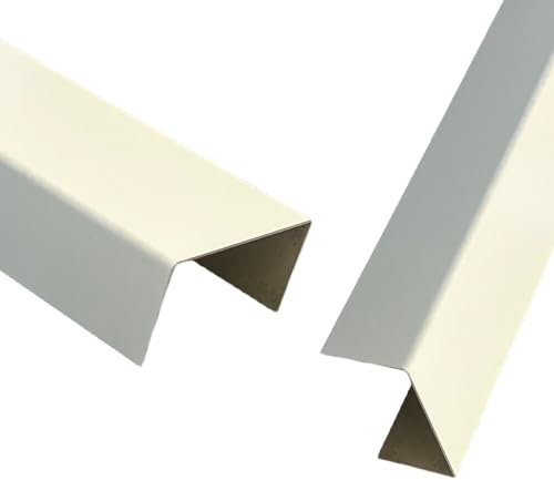 Alu U-Profil RAL9016 Verkehrsweiß 1,0mm Aluminium Kantenschutz Winkelprofil Abdeckung Weiß, Größe: 1000 mm, Form des Artikels: 20x30x20 mm