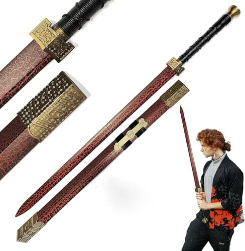 Bokken in legno, Shinai, Katana Wakizashi Tanto, Accessori per armi in legno per spada di Kendo, addestramento al combattimento con spada di Kendo, spada samurai, gioco di ruolo Cosplay (Spada cinese