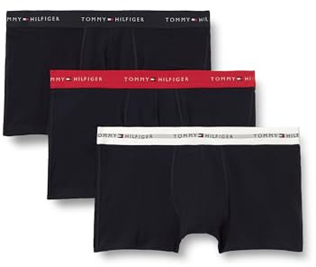 Tommy Hilfiger Herren 3P Wb Trunks, Primary Red/White/Desert Sky, XS
