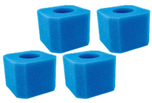 BCOATH 4 Stück Teiliges Filter Schwamm Pool Reinigung Quadratischer Poolfilter Schwamm aus Pu Schaum Hochdicht Wiederverwendbar Kompatibel mit Verschiedenen Schwimmbad filtersystemen