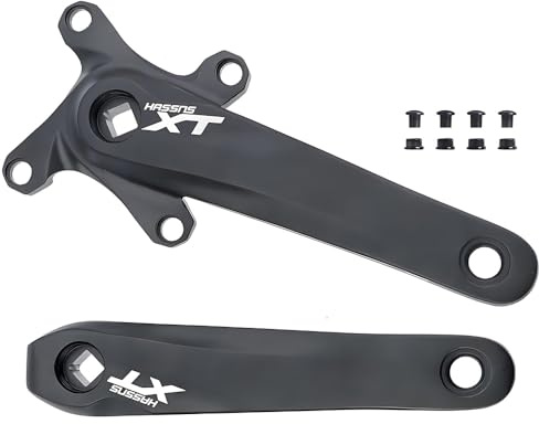Fahrrad-Kurbelgarnitur, Aluminiumlegierung, quadratisch, konisch, für 8/9/10/11 Gänge, Mountainbike-Kurbelgarnitur, 170 mm Arm 104 BCD 32/34/36/38/40/42T Kettenblatt (Linker und rechter Kurbelarm)