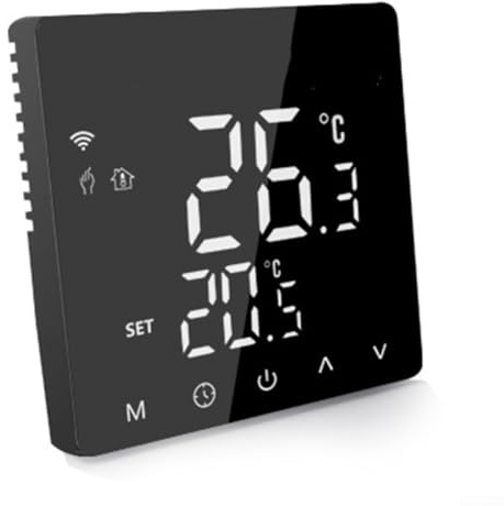 URPIZY WiFi Smart Thermostat Mit LCD-Anzeige Für Tuya Kompatible Wasser-Fußbodenheizung Und Elektrische Gasheizkessel Gruppensteuerung Energieeffizient Ultradünnes Für Heimkomfort(B Water Heating)