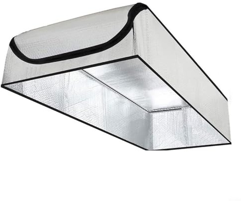 Gettimore Dachbodentreppen-Isolierabdeckung mit reinem Aluminium und Blasenschicht zur Energieeinsparung und Wärmespeicherung, 138 x 64 x 28 cm, Silber