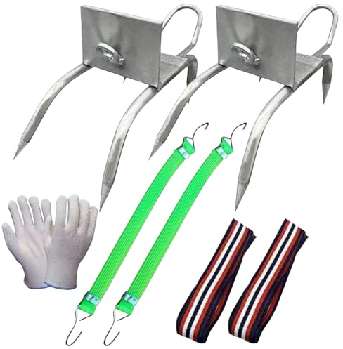 Chaussures D'Escalade À Griffes De Chat Équipement Portable Sécurisé | Équipement Grimpe Arbre Chaussures Griffe Chat Pour Hommes Femmes Adultes Débutants Activités Plein Air Chasse Cueillette