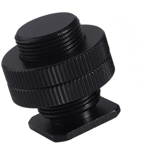 5 / 8inch to 1 / 4inch Screw Metal Shockproof Clip Hot Shoe Adapter for Camera Tripod Head Microphone Mic Mount Bracket Shockproof Clamp Hot Shoe Mount