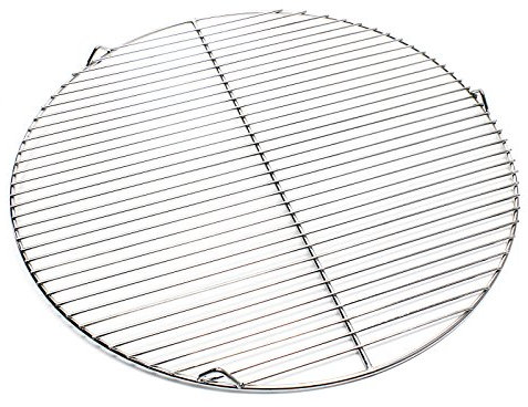 Wiltec Parrilla barbacoa Ø 55 cm redonda rejilla grill acero inoxidable asado fuego brasas gas leña carbón