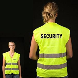 Warnweste Gelb mit AufschriftSecurity Größe XL