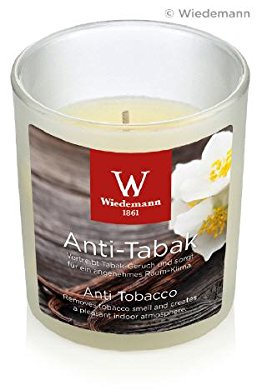 Wiedemann 4 Stück Anti Tabak Kerze im Glas, Duftkerze