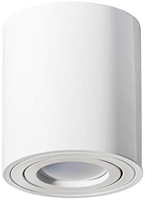 LED Aufbauspot, LED Deckenaufbauleuchte, Aluminium Deckenleuchte Weiss Rund Ø79mm x 84mm OH1007 (WEISS)