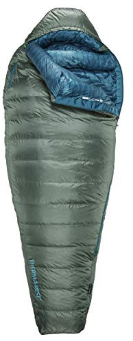 Therm-a-Rest Unisex – Erwachsene Questar Lightweight Down Mummy Sleeping Bag Leichter Daunen-Mumienschlafsack, Balsam, Small, 0-Degree