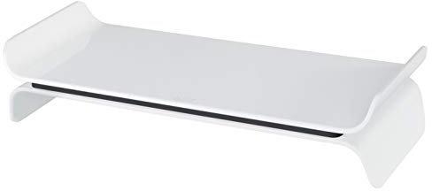 Leitz Ergo WOW verstellbarer Monitorständer, Zwei Höheneinstellungen, Schwarz/Weiß, 65040095