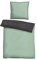 biberna 0840500 Wende-Bettwäsche Garnitur mit Kopfkissenbezug Melange-Flanell 1x 200x200 cm + 2x 80x80 cm, mint